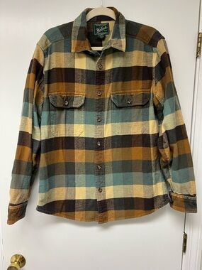 Woolrich Men’s Multicolor Plaid Flannel Shirt Jacket